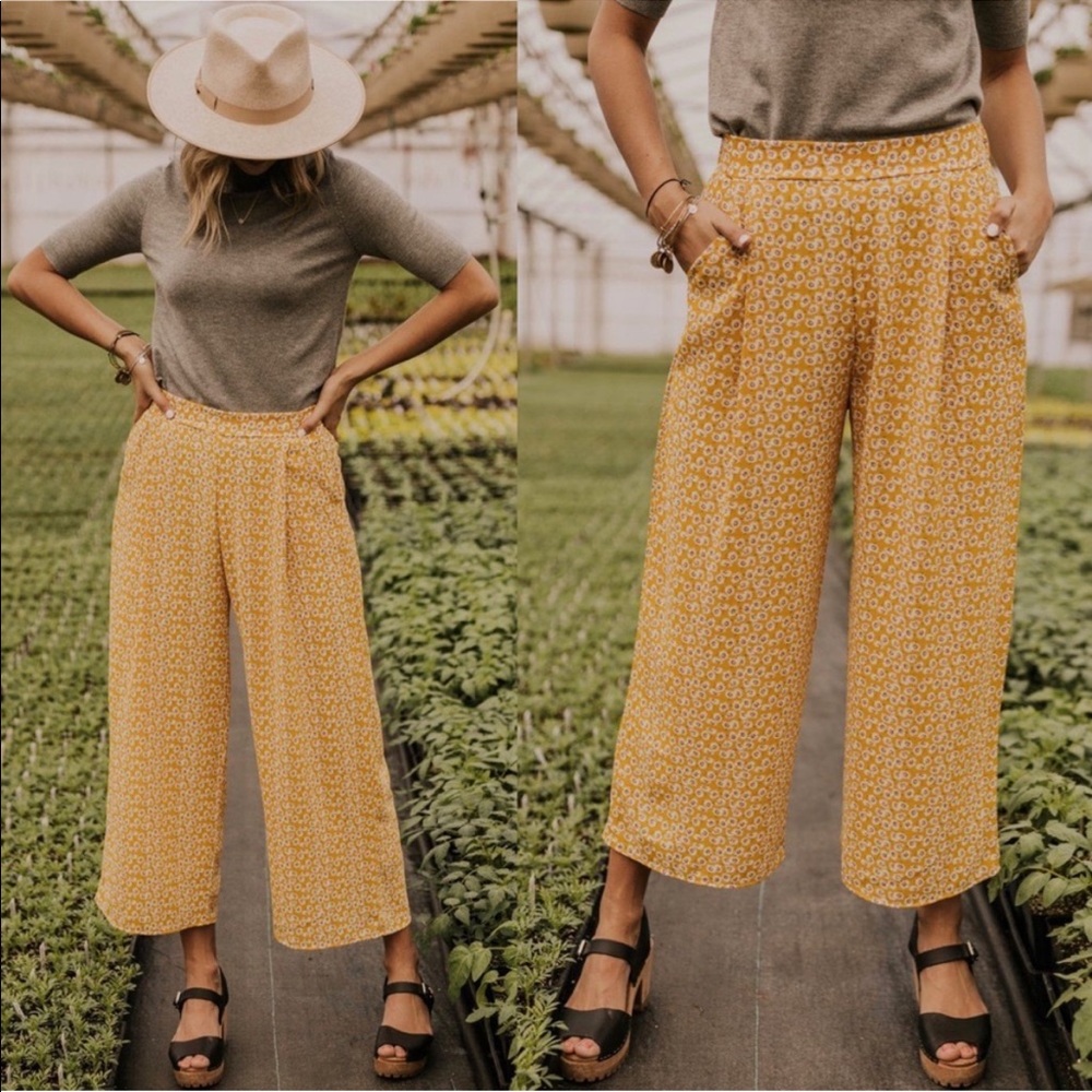 Roole flowy yellow pants